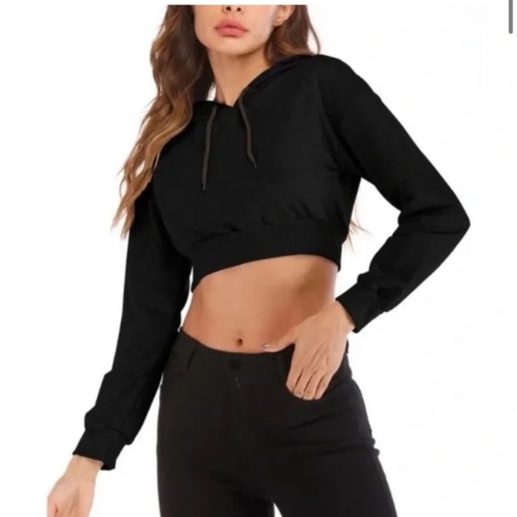 🪞 NEW font drawstring pull over long sleeve athleisure hoodie top - Scorpio sol - Picture 4 of 5